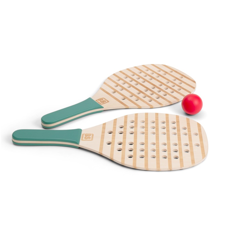 BS Toys Padel-Schlger aus Holz - Indoor- und Outdoor-Spielzeug - Frdert visuell-motorische Koordination, Konzentration und gesunden Wettbewerb - Fr Kinder ab 5 Jahren und lter - 2 Spieler