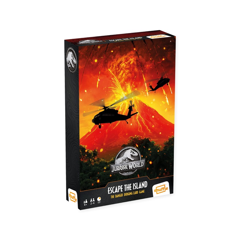 Cartamundi Jurassic World Escape The Island - Gioco di carte per 2-4 giocatori, ottimo regalo per bambini dai 6 anni in su