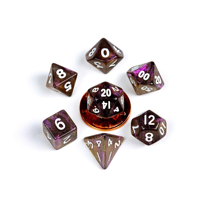 EPHIIONIY Stardust Supervolcano - Juego de Mini Dados (0.394 in