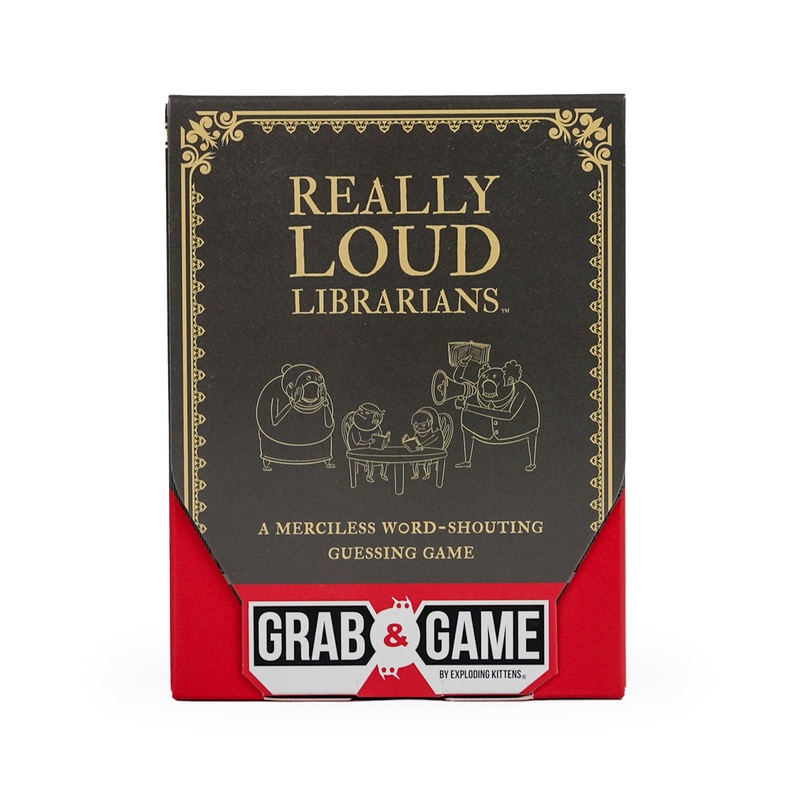 Exploding Kittens Really Loud Librarians Grab & Game by Fast-Paced Word Shouting Fun for Kids Games & Party Games, Ideal for Travel, Game Nights & Parties - Includes 35 Letters, 20 Categories