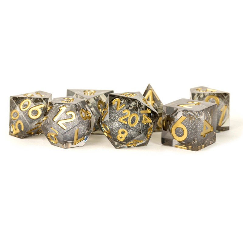 Metallic Dice Games Set di dadi con nucleo liquido Elisir Olio