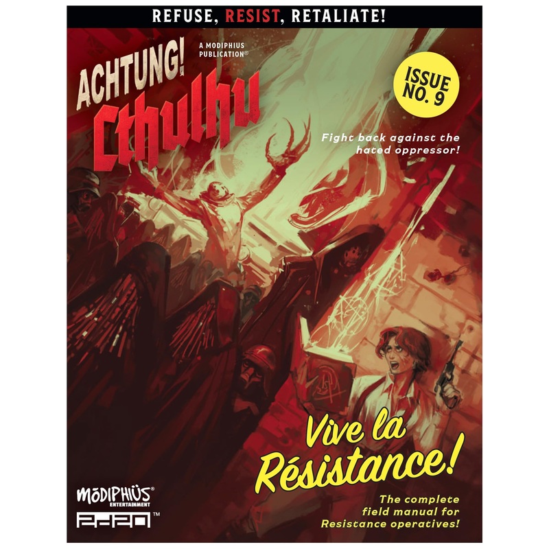 Modiphius: Achtung! Cthulhu 2d20: Vive La Resistance-Issue No. 9 - RPG Softcover Expansion Book, Complete Field Manual for Resistance Operatives