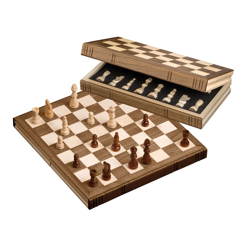 Philos 2705 - Ajedrez de Madera de Viaje (escaque: 32 mm, Altura del Rey: 60 mm