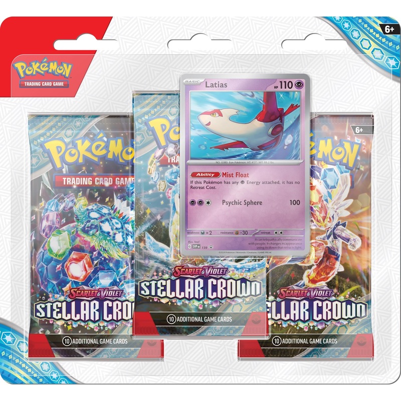 Pokemon Scarlet and Violet Stellar Crown 3-Pack Blister