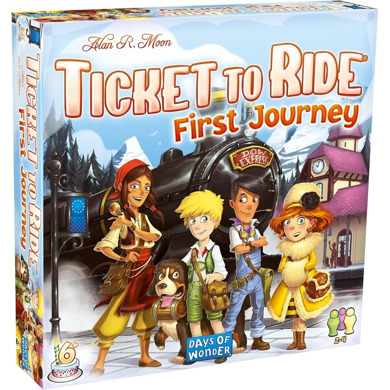 Ticket to Ride Europe First Journey Board Game | Strategy Game | Train Adventure Game | Fun Family Game for Kids and Adults | Ages 6+ | 2-4 Players | Avg. Playtime 15-30 Mins | Made by Days of Wonder