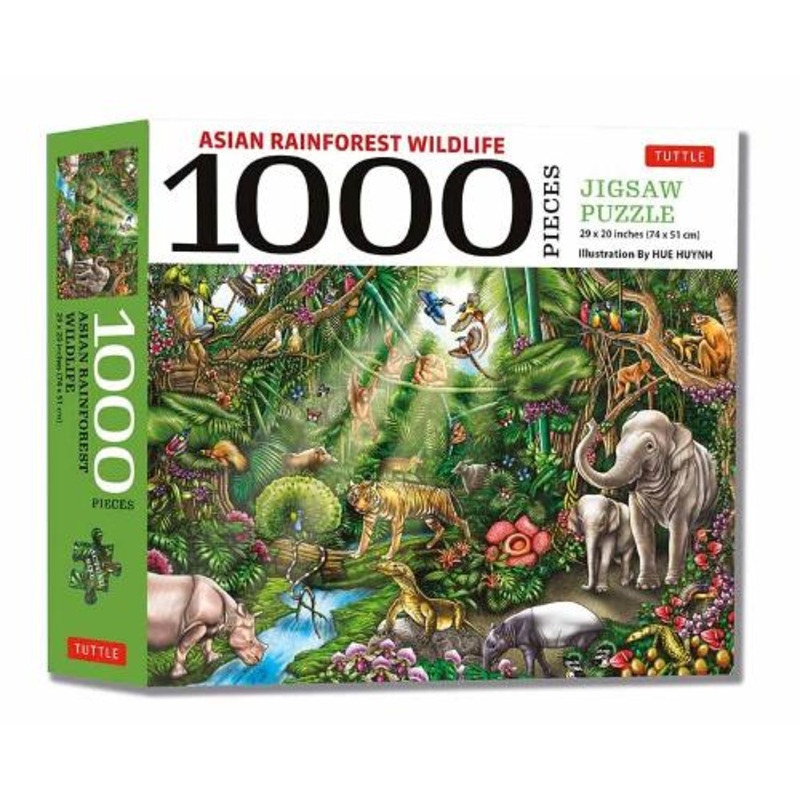Asian Rainforest Wildlife - 1000 Piece Jigsaw Puzzle: Finished Size 29 in X 20 Inch (74 X 51 CM