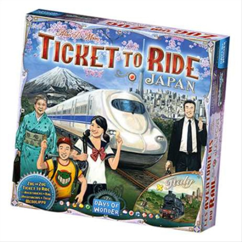 Days of Wonder - Aventureros al Tren! Japn e Italia - Expansin - Conecta Regiones y Trenes Bala - A Partir de 8 Aos - De 2 a 5 Jugadores - 1-2 horas por Partida - Multilenguaje (incluye Espaol)