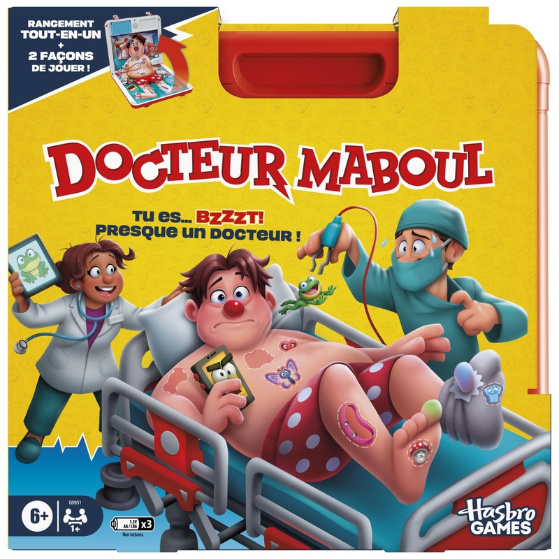 Dr. Maboul, Elektronisches Brettspiel mit All-in-One-Tragetasche, 2 Spielmglichkeiten, 1+ Spieler, 10 Minuten