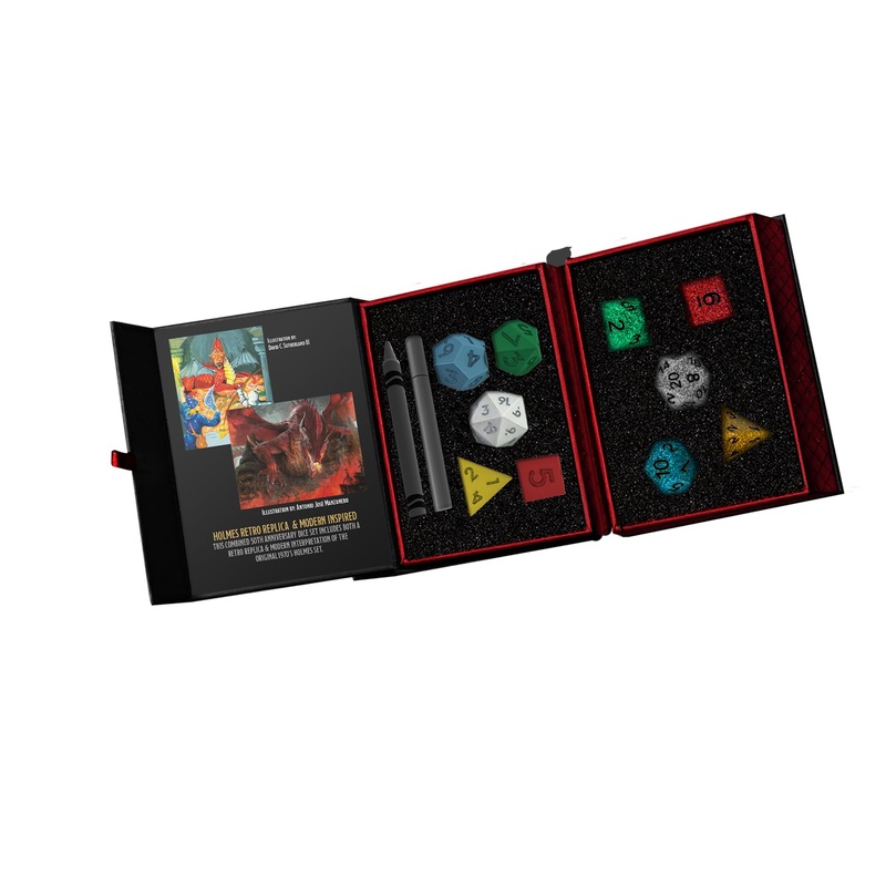 FanRoll D&D - Set di dadi commemorativi per il 50 anniversario, con set di dadi DND moderni e retr