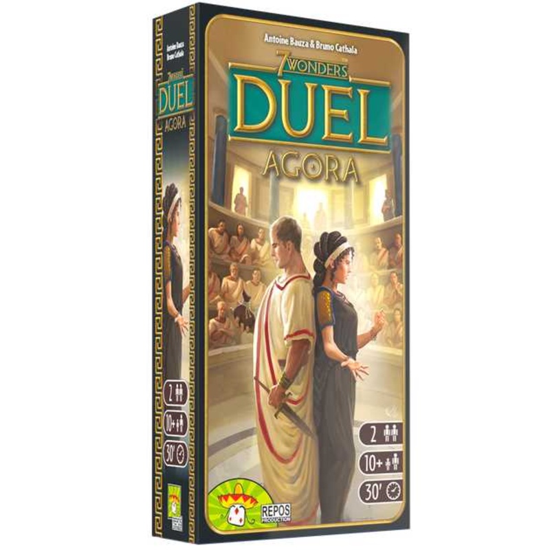Repos Production, 7 Wonders Duel: Agora Expansion, Board Game, Ages 10+, 2 Players, 30 Minutes Playing Time