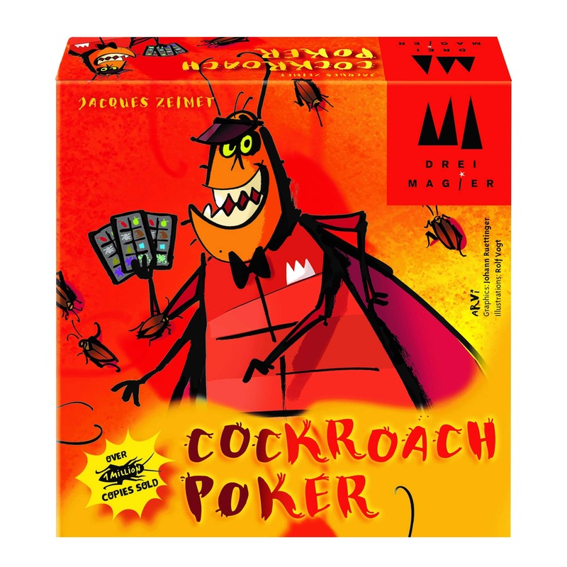Schmidt | Cockroach Poker | Card Game | Ages 8+ | 2-6 Players | 15 Minutes Playing Time, Orange