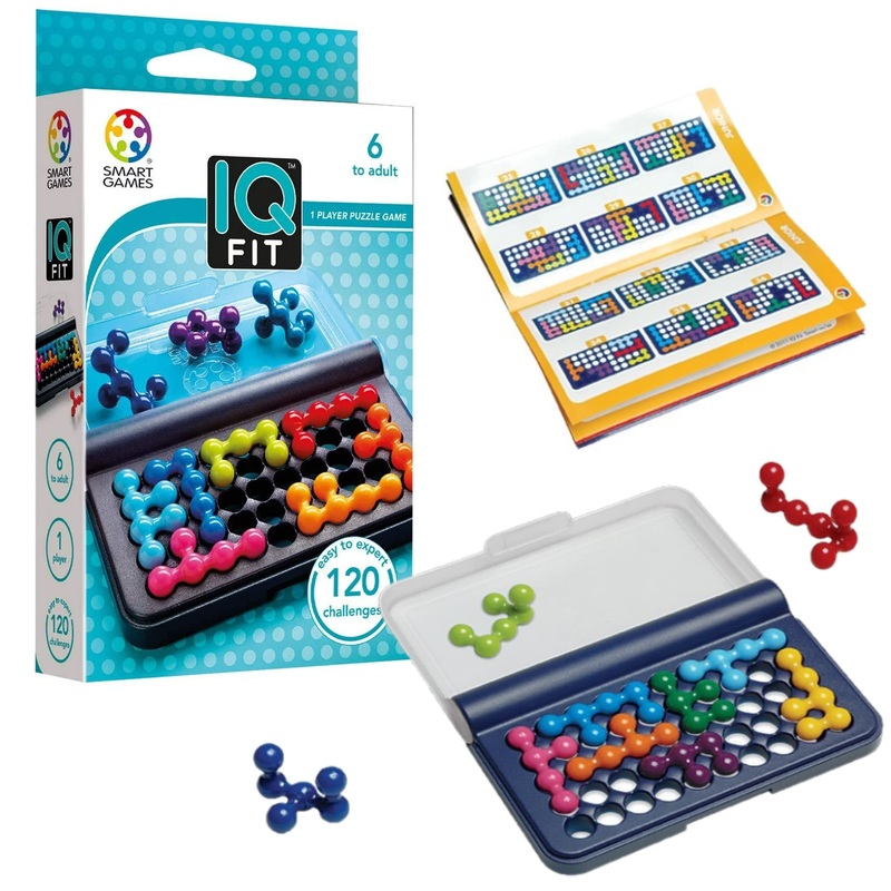 Smart Games - IQ Fit, Puzzle Game with 120 Challenges, 6+ Years