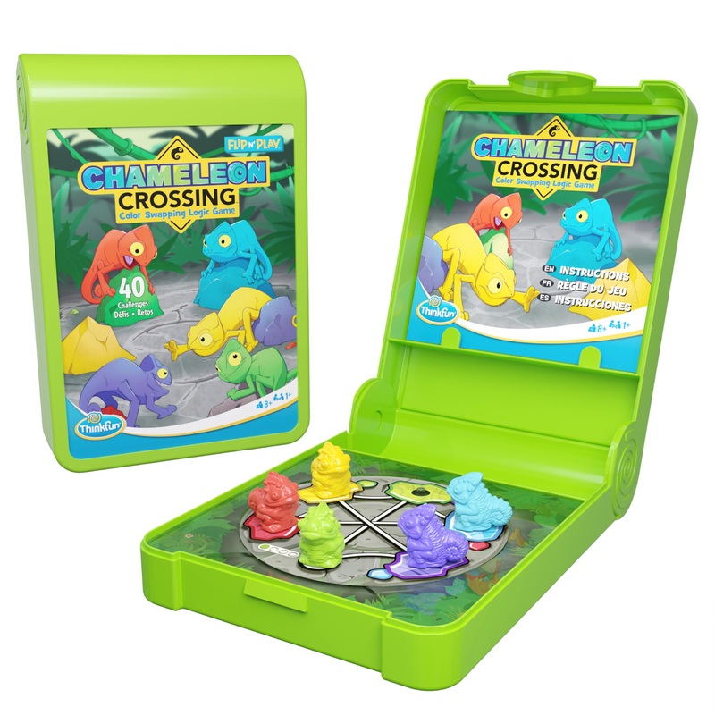Thinkfun Chameleon Crossing Flip N' Play Fun Quick Challenge Game for Adults and Kids Age 8 Years Up - New 2024