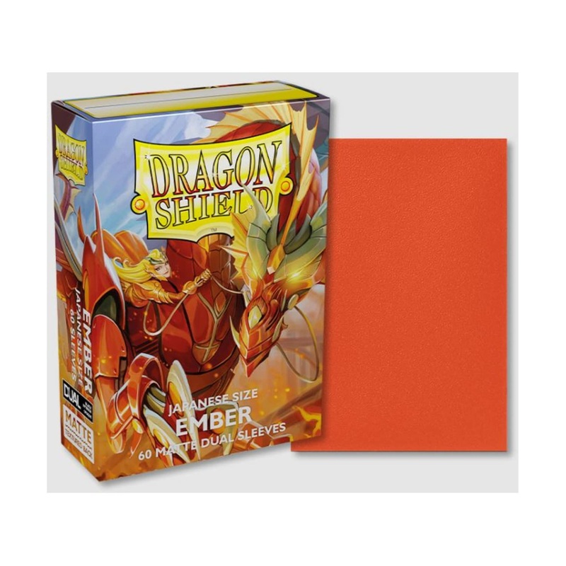 Arcane Tinmen Dragon Shield  Matte Japanese Dual Ember Alaria: Warrior Princess (Orange)100 CT Japanese Size Card Sleeves- MTG Card Sleeves - Compatible with Pokemon & Magic The Gathering (AT-15154