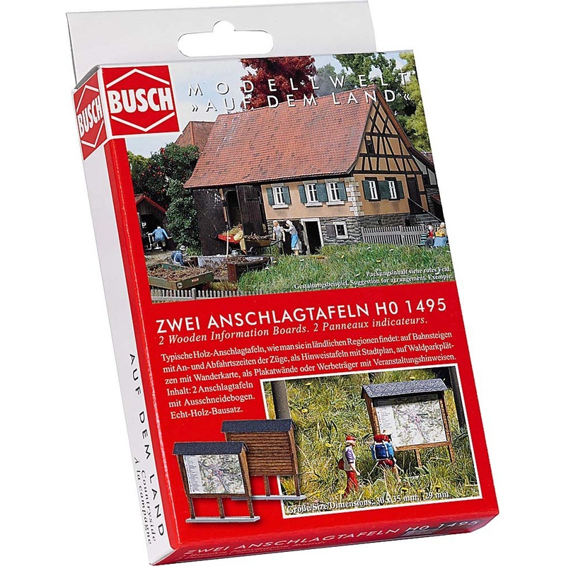 Busch 1495 Information Board HO Scale Scenery Kit