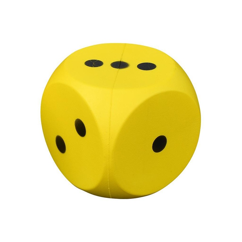 Coated Foam Dice Yellow Yellow