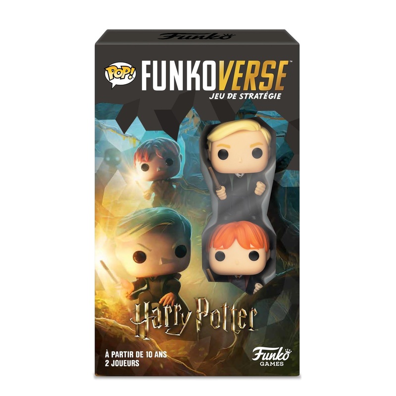 Funko Games Funkoverse Harry Potter - French Version - Board Game - Draco Malfoy And Ron Weasley - 3'' (7.6 Cm) POP! - Light Strategy Board Game For Children & Adults (Ages 10+) - Gift Idea
