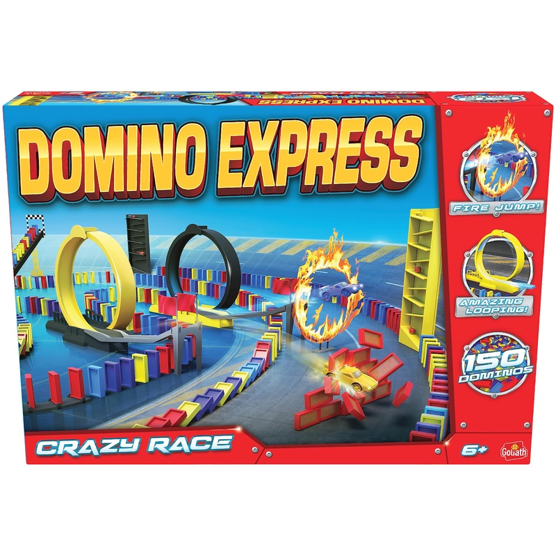 Goliath 81008 Express-Crazy Race Domino Game, Multicoloured