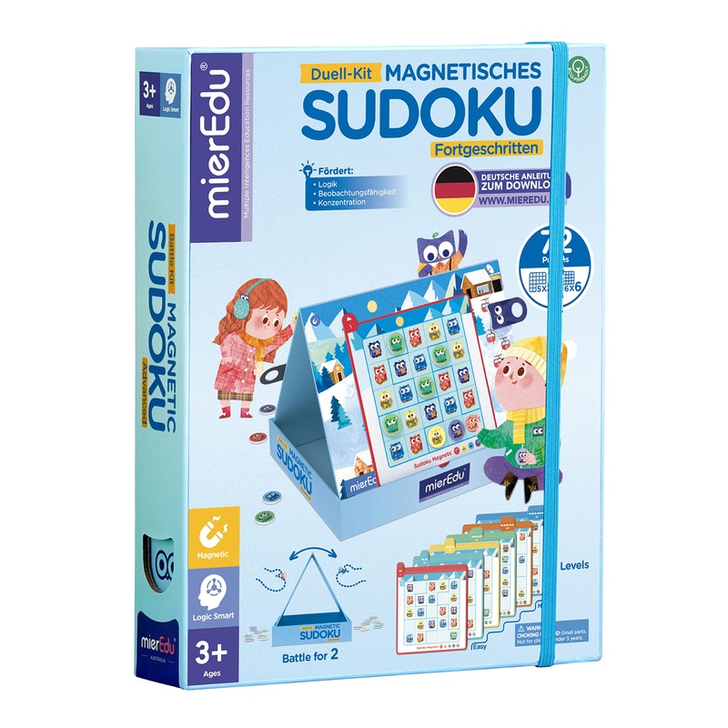 MierEdu- Sudoku MAGNTICO 1 contra 1-Avanzado Imanes y Juguetes, Multicolor (ME333