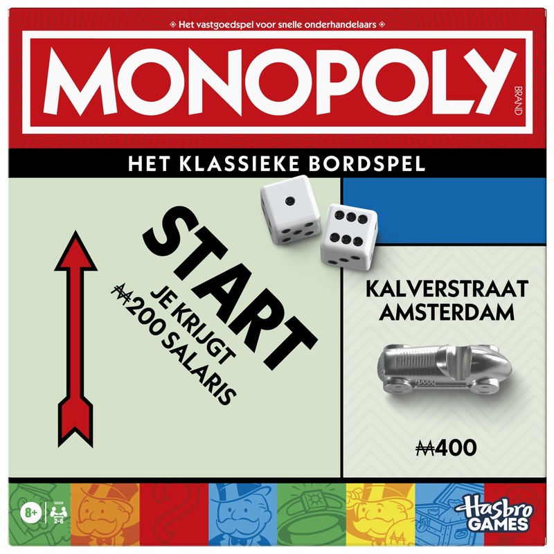 Monopoly Brettspiel mit Aufbewahrungsbox und Spielsteinen gro - Niederlndische Version