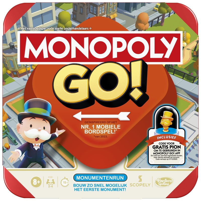Monopoly Go! | Bordspel | 8+ Leeftijdsgroep | Sociaal Spel