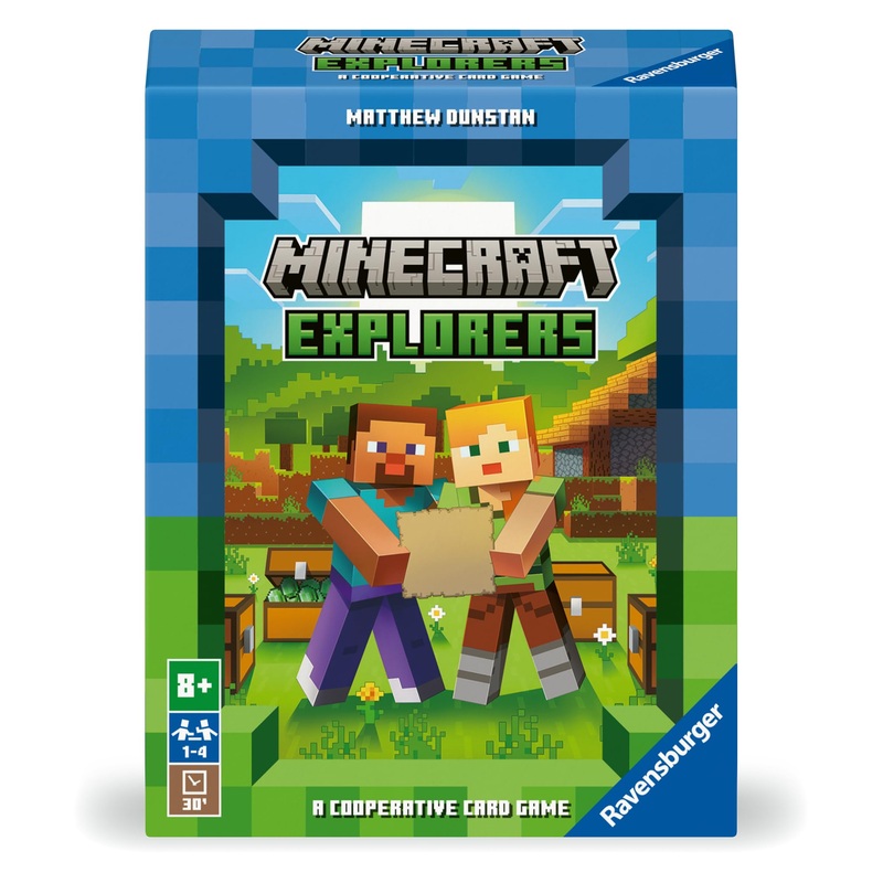 Ravensburger 21580 Minecraft Gifts-Explorers Cooperative Strategy Card Games for Adults and Kids Age 8 Years Up-2 to 4 Players-2024, Multicolour, One Size