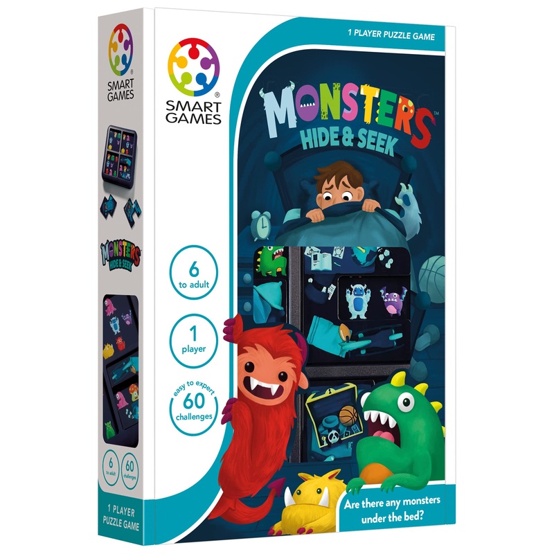 SmartGames - Monsters Hide & Seek, Puzzle Game with 60 Challenges, 6+ Years