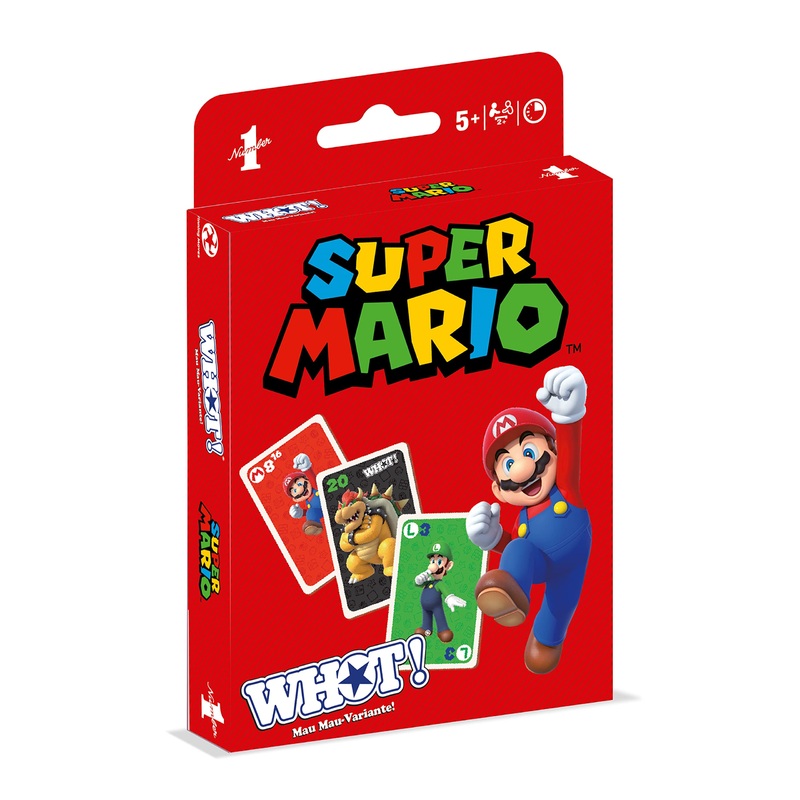 Winning Moves - WHOT! Mau Mau-Variante - Super Mario - Kartenspiel - Alter 5+ - Deutsch