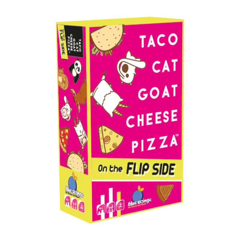 Blue Orange, Taco Cat Goat Cheese Pizza On the Flip Side, Card Game, Ages 8+, 3 - 8 Players, 10 Minutes Playing Time