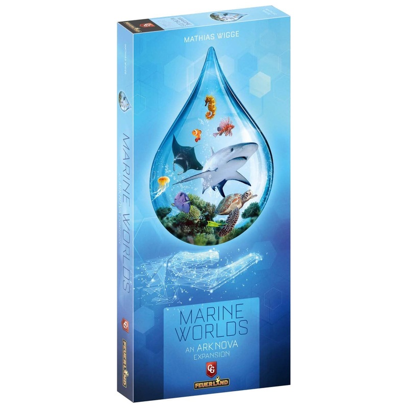 Capstone Games Ark Nova: Marine Worlds - Expansin de juego de mesa de estrategia - Introduce animales marinos en tu zoolgico, 1-4 jugadores, a partir de 12 aos
