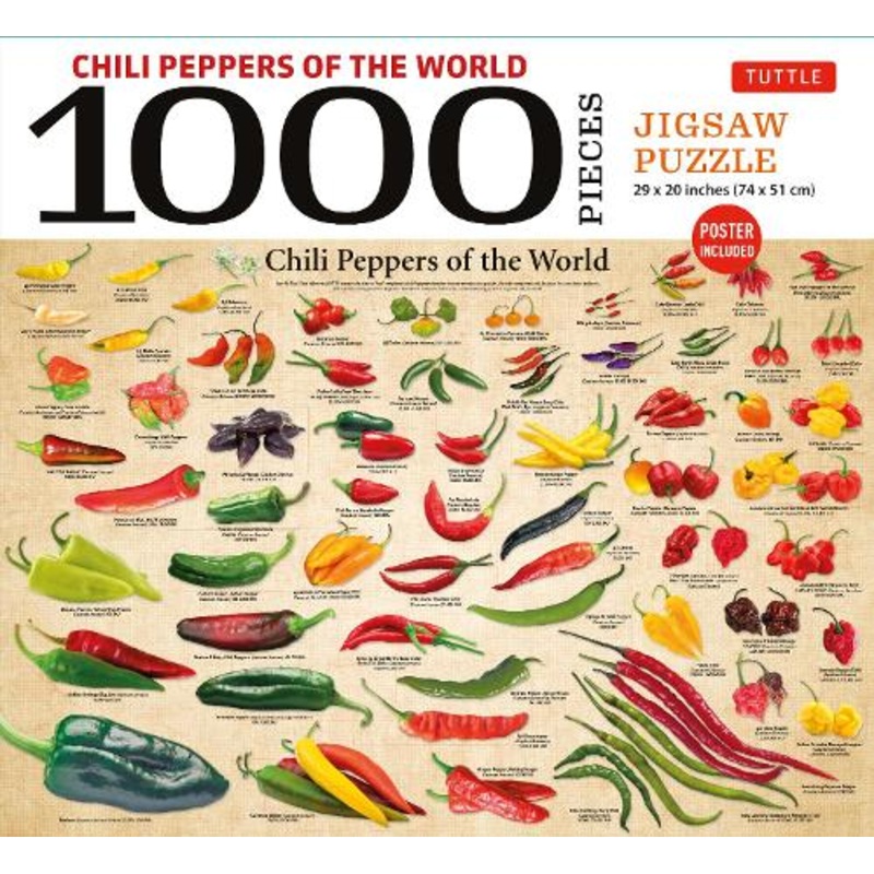 Chili Peppers of the World - 1000 Piece Jigsaw Puzzle