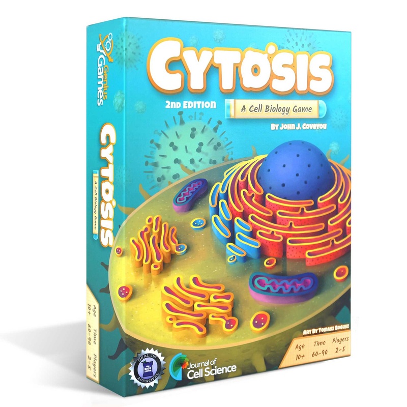 Genius Games  Biology Strategic Card and Board Game  Quick Play Educational Learning Toy for Children - 2-5 Players - Age 10 Plus - Fun Kids STEM Strategy Resource - Learn Teach Science (Cytosis
