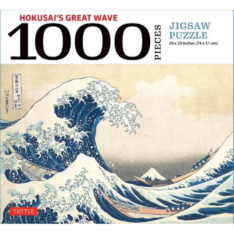 Hokusai's Great Wave - 1000 Piece Jigsaw Puzzle: Finished Size 29 in X 20 inch (74 x 51 cm