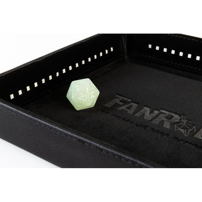 Metallic Dice Games FanRoll Black Light Tray