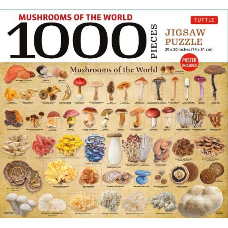 Mushrooms of the World - 1000 Piece Jigsaw Puzzle