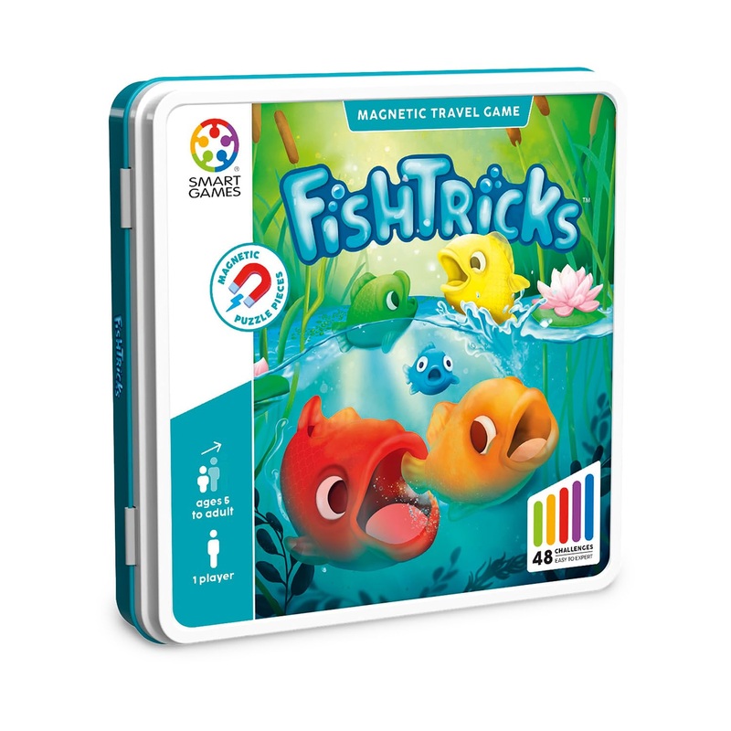 SmartGames - Fishtricks | Kids Puzzles 48 Challenges | Kids Games 7 Years or Over | Educational Games Kids 7 Years Or Over | Multi-Level Board Game