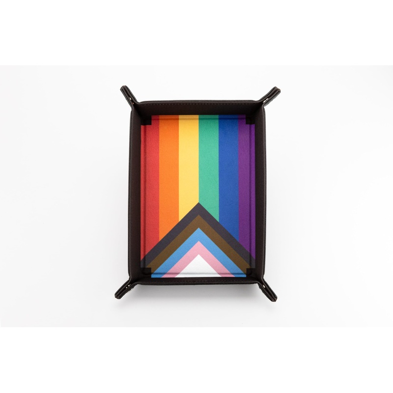 FanRoll by Metallic Dice Games Pride Dice Tray  Rainbow Flag