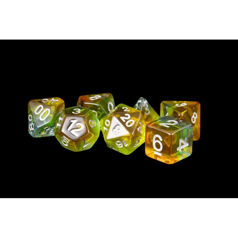 Metallic Dice Games 7-Set: 16mm: Aurora Yewh