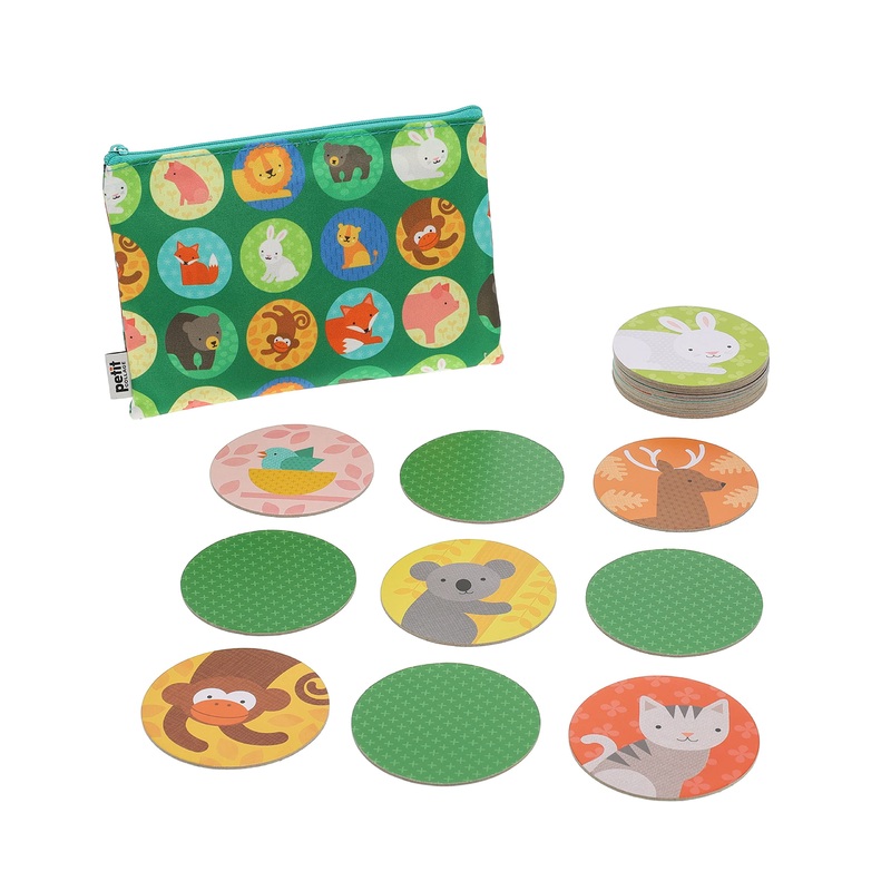 Petit Collage Animals + Babies Matching Game