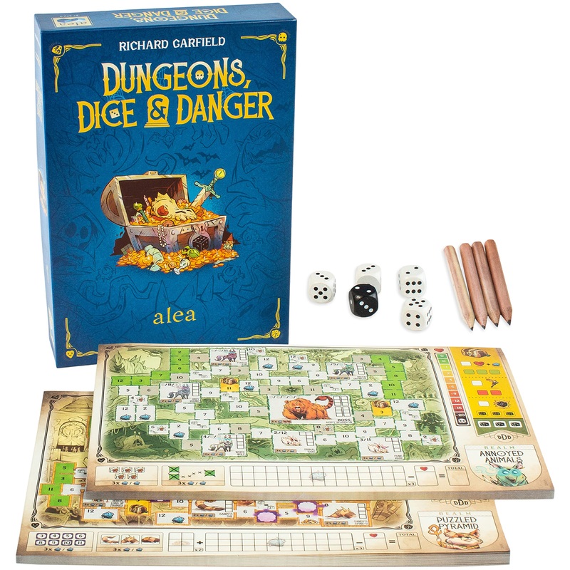 Ravensburger - Dungeons, Dice & Danger - Richard Garfield - Jeux de socit - Ala - Jeux de stratgie - Roll&Write - De 2  4 Joueurs  partir de 12 Ans - Mixte - 27270