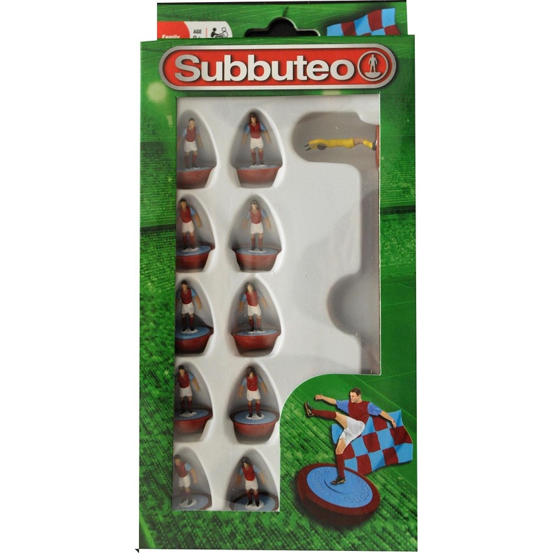 Subbuteo Football Team Set (Claret/ Blue