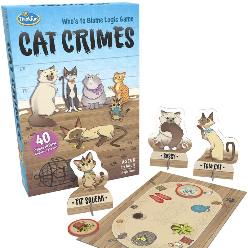 Thinkfun Cat Crimes Who's to Blame Logic Challenge-Spiel fr Kinder ab 8 Jahren  Gehirnaufgabe