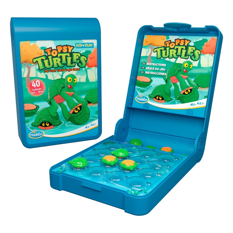 ThinkFun Topsy Turtles Flip N' Play Fun Quick Challenge Game for Adults and Kids Age 8 Years Up - New 2024