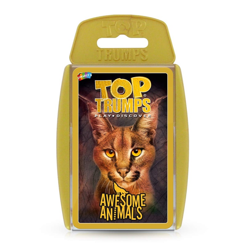 Top Trumps Awesome Animals Classics Kartenspiel, Finden Sie heraus, wie s der Schneeleopard ist und wie gro das Schwarze Nashorn ist, pdagogisches Kartenspiel fr 2 Plus Spieler ist EIN tolles