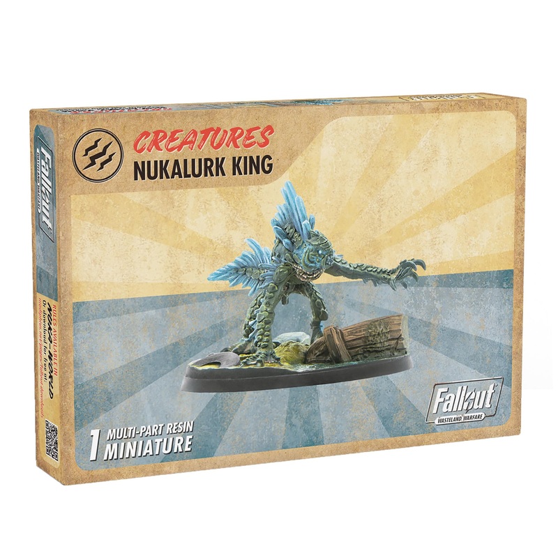 Fallout: Wasteland Warfare Creatures - Nukalurk King - RPG Unpainted Resin Figure, 32mm Miniature W/ 50mm Scenic Base, Nuka World