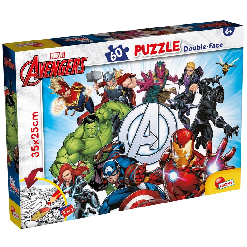 Liscianigiochi MARVEL PUZZLE DF M-PLUS 60 AVENGERS