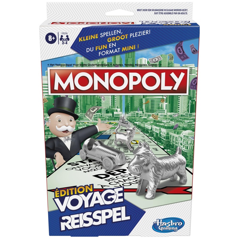 MONOPOLY TRAVEL Edition Tragbares Spiel fr 2 bis 4 Spieler, Reisespiel fr Kinder ab 6 Jahren - Franzsische Version
