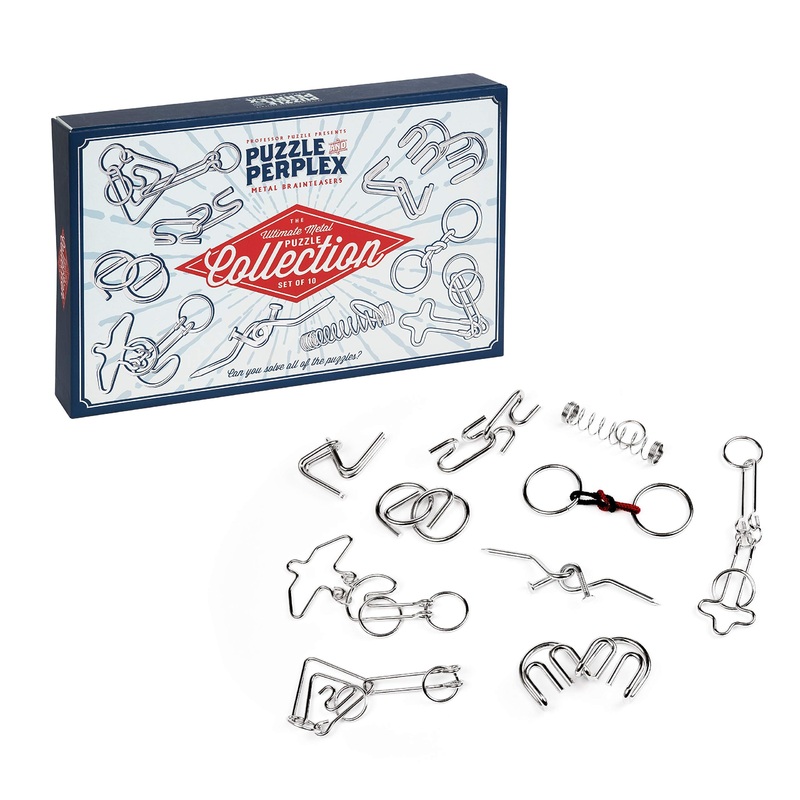 Professor PUZZLE coleccin Perplex de Professor  10 Rompecabezas de Metal/Juegos de Teaser Cerebro, Multicolor (PX2041