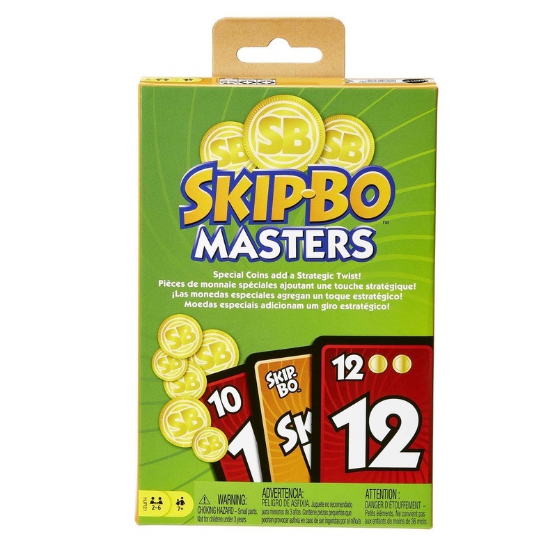 Skip-Bo Masters Card Game for Family, Travel and Game Night, 2 to 6 Players