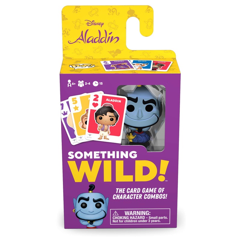 Something Wild Family Card - Aladdin Disney(Includes Collectable Mini POP!) Ideal For Children Ages 6 And Up - Fun For The Whole Family - Funko Board Game 49357